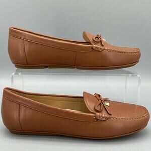 Michael Kors Women’s Juliette Leather Moccasin Loafers Brown Size 8.5M